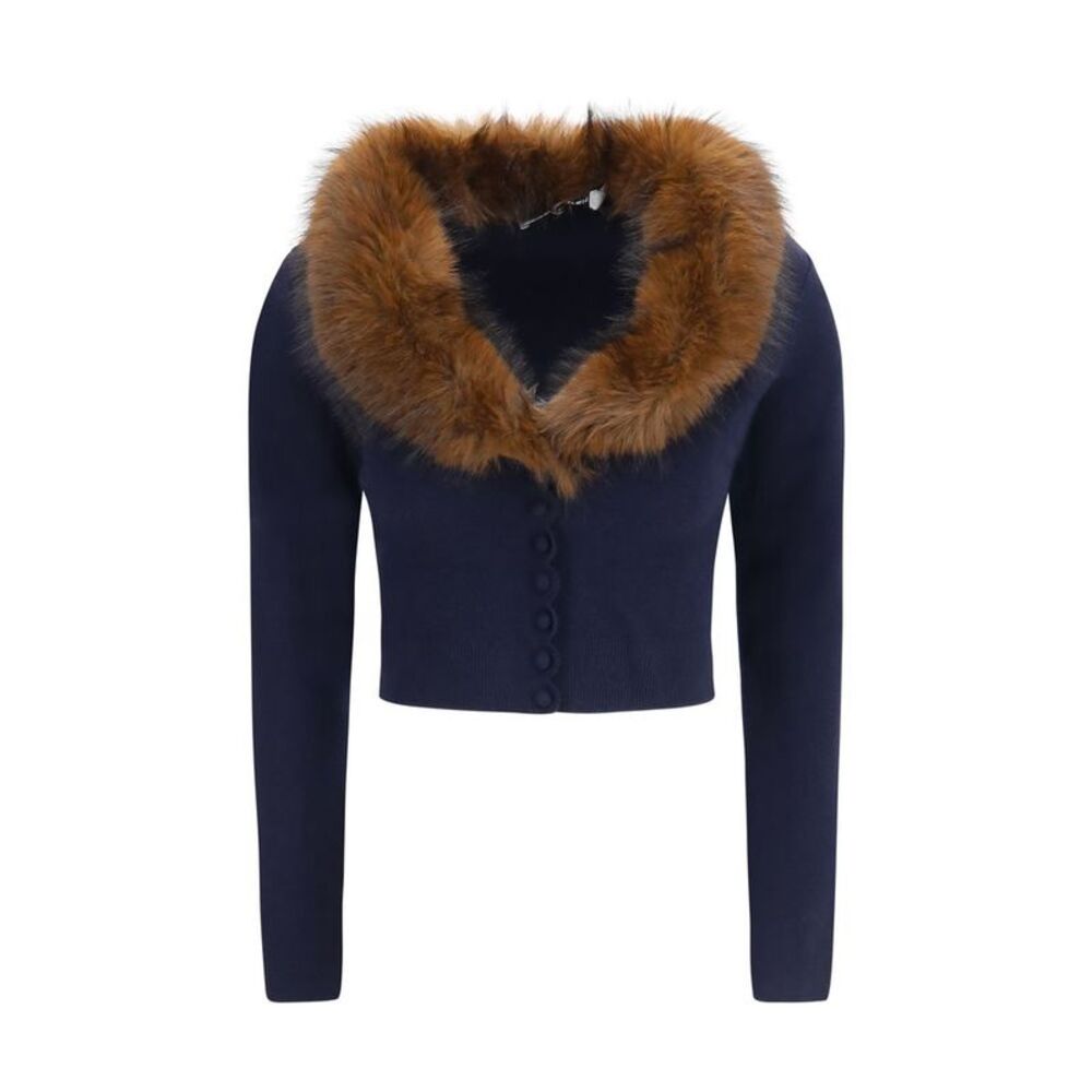 Self-Portrait Blue Wool Oves Aries Women's Cardigan